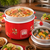 Cuisinière à riz électrique intelligente portable multi-usage pour la maison et l'hôtel, 4,2 L/5,4 L/7,8 L, cuve intérieure en alliage d'aluminium, tasse doseuse, spatule
