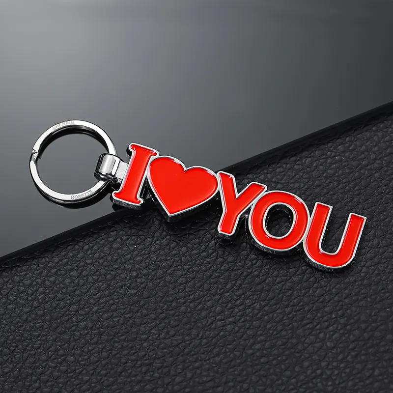 I Love U Souvenir Brief Leuke Ontwerp Paar Sleutelhanger Liefde