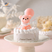 Lot de bougies parfumées en forme d'ours pastel macaron en boîte cadeau pour les fêtes et les présentoirs de magasins de détail