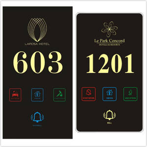 Sonnette de porte numérique pour hôtel, interrupteur tactile, plaque de porte intelligente, écran LCD, signalisation, affichage du numéro, <span class=keywords><strong>panneau</strong></span> de sonnette de porte DND Clean - Product Image 2