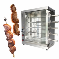 Elektrische draairooster oven voor kip, commerciële braadmachine voor kip, elektrische grill, verticale vlees BBQ kip rotisserie oven