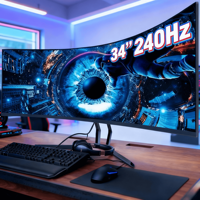 Monitor Curvo para Juegos al por Mayor, 4ms, 240Hz, Adaptive Sync, HDR, Amplia Gama de Colores, 27 Pulgadas, Panel IPS/VA, Pantalla LED para PC, DP, Altavoz, Nuevo