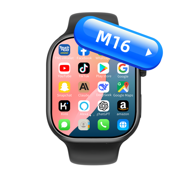 M16 5G 4G Ultra-Thin Business AI Smart Watch TFT Display 2.02inch HD Camera Magnetic Charging Answer Calls IP68 Wrist Watch
