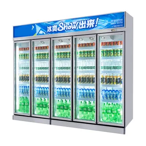 Rebirth Factory direct sale upright glass door display fridge refrigeration equipment supermarket freezer