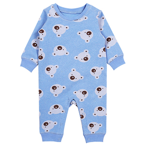 Automne nouveau-né dessin animé motif <span class=keywords><strong>combinaison</strong></span> enfants coton à manches longues Onesie barboteuse avec fermeture à bouton-pression pour bébé - Product Image 5