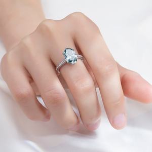 Custom IGI Certificate Gold Jewelry PT950 Oval Cut 3.11CT VS1 <b>Lab</b> Grown Diamond Ring - Product Image 5