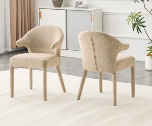 Sillón Moderno Tapizado en Tela Bouclé con Esponja de Alta Resiliencia y Patas de Metal para Hotel, Comedor o Cafetería - Product Image 2