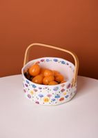 Corbeille à fruits florale et botanique haut de gamme de luxe léger, plateau de présentation pour le salon, le thé de l'après-midi, les collations et les douceurs, souvenir
