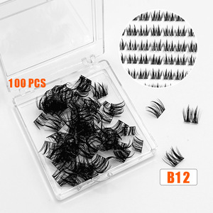 Extensions de cils préfabriquées en éventail, style queue de poisson, base pointue, longueurs mixtes, édition <span class=keywords><strong>Manga</strong></span>, faites à la main, vente en gros - Product Image 4