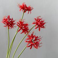 KYHY Seiden-Kunstblumen Spinnenlilien Regen-und-Wind-Lilien Rote Lilien-3D-Druck Heimdekoration Hochzeitsfotografie