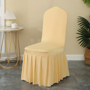Housse de chaise plissée pour banquet d'hôtel et mariage, en Spandex/Polyester, classique et moderne, imperméable, lavable en machine, vente en gros <span class=keywords><strong>SONYA</strong></span> - Product Image 6