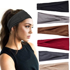 Fasce per <span class=keywords><strong>capelli</strong></span> asciutti in tinta unita antiscivolo all'ingrosso esercizio di allenamento Fitness e Yoga indossare la fascia per la testa adatta per gli uomini delle donne - Product Image 1