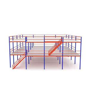 헤비 듀티 스틸/메탈 창고 메자닌 선반 계단 선택적 팔레트 랙 부식 방지 조절 기능 - Product Image 6