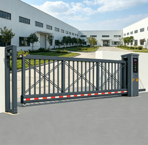 ประตูรั้วแบบเลื่อนอัตโนมัติ ยี่ห้อ Zhanjiang Industrial Design ทำจากอลูมิเนียมอัลลอย แข็งแรงทนทาน เหมาะสำหรับลานบ้านและอพาร์ทเมนท์ - Product Image 1