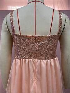 S-2XL pilili ince resmi parti pembe elbise moda tül askısız örgü evaze elbise peri prenses balo Sling Mini elbiseler - Product Image 5