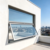 Fenêtre à battant en aluminium anodisé Deioux, best-seller, avec verre Low-E pour bâtiments commerciaux, prix de gros usine