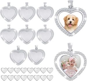 Foto personalizada joyería corazón sublimación aleación corazón giratorio collar foto marco para San Valentín/Navidad/regalos de cumpleaños - Product Image 1