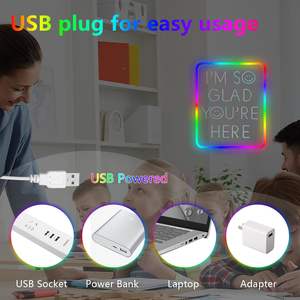 ฉันดีใจมากที่คุณมาที่นี่ป้ายนีออนสีสันสดใสสำหรับป้ายสีในห้องเรียน - Product Image 4