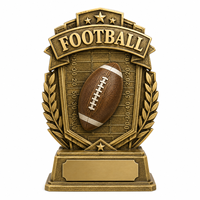 Trophée de football américain en résine personnalisé WeiVista, prix gravé en gros pour l'équipe de championnat