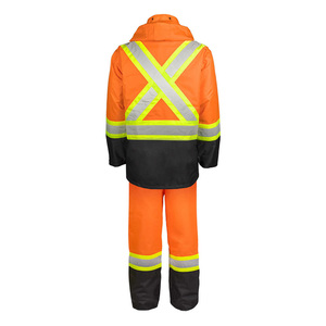 Custom Logo High Visibility Rain Coat Waterproof Breathable Reflective Safety <b>Raincoat</b> for Construction Worker - Product Image 3