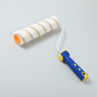 Rouleau de peinture en microfibre polyester de qualité industrielle, réutilisable pour surfaces lisses et rugueuses, outil de peinture DIY