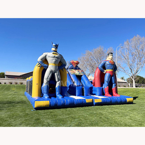Nhà Máy Land Inflatable khóa học trở ngại đường hầm Combo trở ngại chạy trò chơi với Bouncer Inflatable lâu đài - Product Image 6