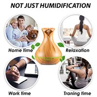 Humidificateur d'air électrique en plastique imitation bois foncé pour la maison, mini diffuseur d'arômes, huile essentielle, pour hôtel, à poser sur table, vente en gros 1