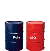 Mousse de pulvérisation chimique bicomposante polyuréthane à cellules fermées de haute qualité (POLY et ISO) A+B en deux fûts, à prix réduit