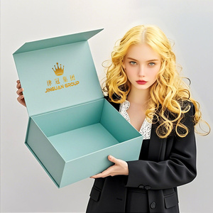 Caja de Regalo Magnética Plegable de Cartón Corrugado Rígido Grande Personalizada, Diseño Negro Mate para Vestidos de Novia, Laminación Mate - Product Image 2