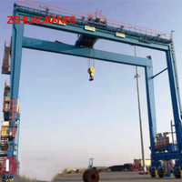 Grue portique à double poutre sur pneus en caoutchouc pour manutention de conteneurs, avec générateur diesel, 50t 40.5t 42t