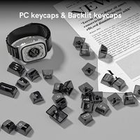 Ensemble de touches de clavier transparentes, style minimaliste, touches translucides, type Jelly, pour profil Cherry, pour clavier MX Switch