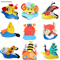 Pare-soleil en mousse EVA personnalisé avec dessin animé | Chapeau haut de forme vide pour animaux, idéal pour les fêtes et le cosplay – Fabrication OEM par Renda Packaging Source Factory