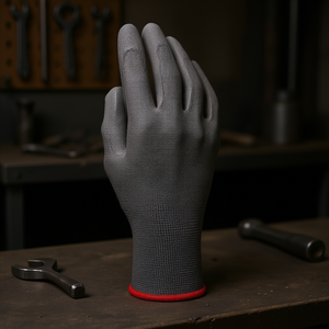 Tttake ถุงมือทำงานโพลีเอสเตอร์ unisex กันลื่น8ระดับพร้อมเคลือบโพลียูรีเทนใช้ในโรงงาน - Product Image 3