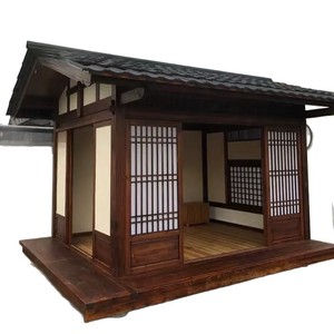 Gazebo in Legno Trattato a Pressione per Esterni, Stile Giapponese, con Tetto in Paglia, per Cortile, Piccola <span class=keywords><strong>Casetta</strong></span>, Sala da Tè - Product Image 5
