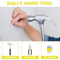 Ensemble d'outils de 39 pièces, ensemble d'outils universels pour la maison - Trousse d'outils de base pour la maison, ensemble d'outils à main compact avec boîte à outils en plastique et étui de rangement