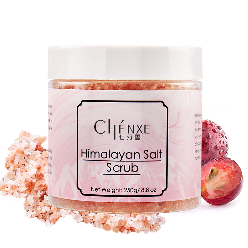 wholesale mineral himalayan pink bath salt luxury body scrub private lichee fruit oil aloe bath salt 200g