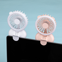 Ventilateur portable pliable AntarcChill avec logo personnalisé, miroir de maquillage et lumière intégrée – Vente en gros