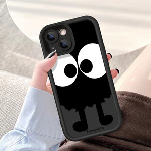 Custodia per telefono Goofy Big-Eyed Soot Ball dipinta, adatta per <span class=keywords><strong>Apple</strong></span> <span class=keywords><strong>iPhone</strong></span> 17 16 15 14 Pro Max, supporta la personalizzazione fai-da-te - Product Image 1
