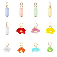 Pendentif en verre soufflé coloré, acier inoxydable plaqué or 18 carats PVD, pétales allongés, pour femmes