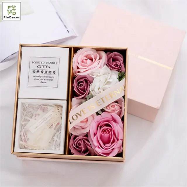 Wholesale Hot Sale Soap Rose Flower Box Gift Set for Mother's Day Present Ins Likes For Gift