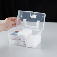 Boîte de rangement médicale transparente multicouche de grande capacité personnalisée Organisateur de médicaments ménagers Bac de rangement d'urgence en plastique