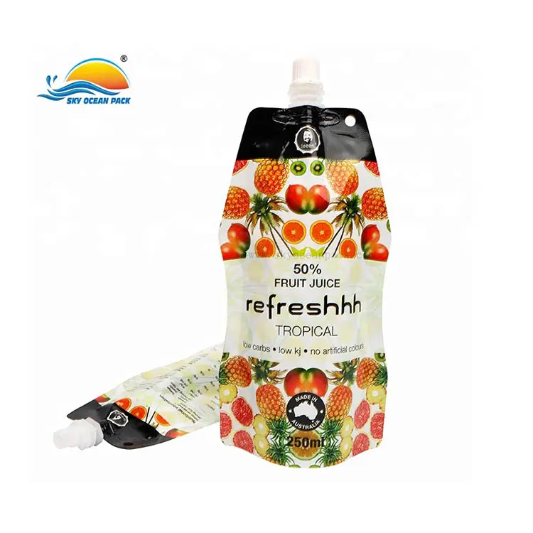 Spout Pouch with Nozzle for Fruit Juice Liquid Packaging Plastic Bag