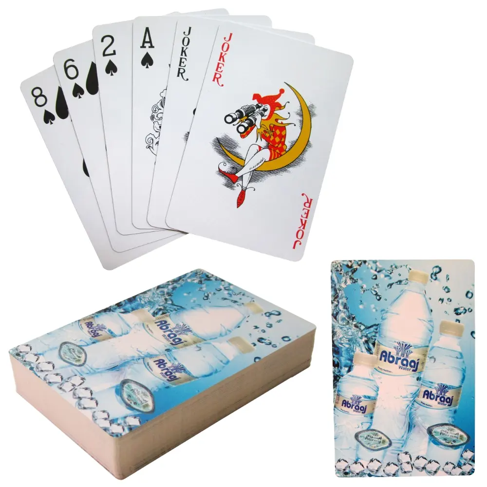 drinks printed promotional plastic poker playing cards