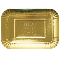 Assiette carrée jetable en papier d'aluminium gaufré de qualité alimentaire, couleur or, pour supermarchés et fêtes d'anniversaire