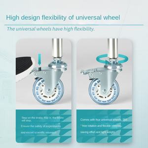 लैशविक व्हील डबल मोटी स्टेनलेस स्टील ट्रॉली बेकर्स प्रयोगशाला स्टेनलेस स्टील ट्रॉली के लिए बड़े छोटे आकार के आकार - Product Image 5