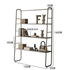 Estante de exhibición multicapa de acero inoxidable comercial Estante de almacenamiento de ropa y bolsa de zapatos de <span class=keywords><strong>mano</strong></span> de piso <span class=keywords><strong>a</strong></span> piso para tiendas - Product Image 6