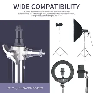 Accessori per Studio Fotografico, Stativo per Luci in Acciaio Inossidabile con Ruote - Product Image 3