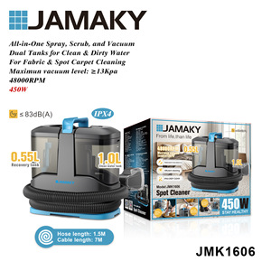 JAMAKY Spot Cleaner 450W 1.0L Tank All In One <b>Spray</b> Scrub Vacuum For <b>Fabric</b> Carpet Cleaning - Product Image 1