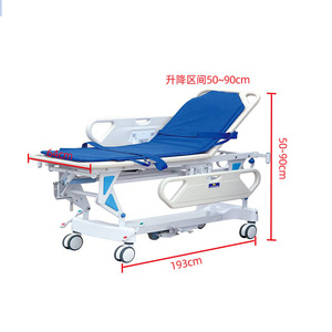 Cama Hospitalaria Manual de 193cm x 64cm, Altura Ajustable de 50-90cm, Vehículo de Transferencia para UCI y Transporte Quirúrgico - Product Image 1