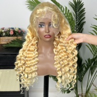 Perruque Lace Frontale HD 13x4 sans colle, Cheveux Humains Vierges Bruts 613, 24 Pouces, Couleur Blonde, Cheveux Indiens et Cambodgiens Bruts, pour Femmes